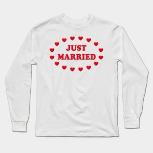 Just Married Hearts (Marriage / Wedding) Long Sleeve T-Shirt